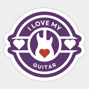 I Love My Guitar Sticker